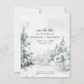 冬の森林水の色 | 写真の日付の保存 セーブザデート (裏面)