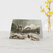 冬の森林 カード (黄色い花)