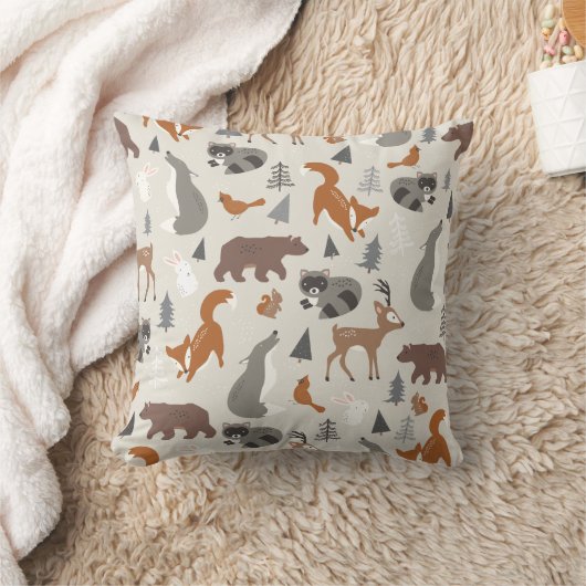 冬の森林 クッション (ブランケット)