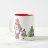 冬の森林 ツートーンマグカップ (正面左)