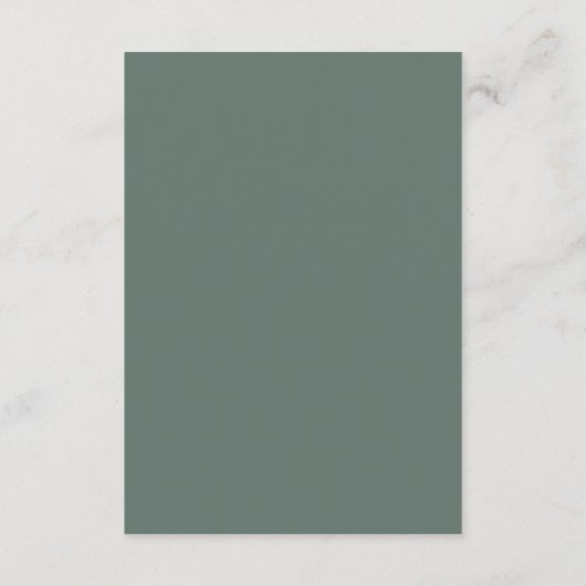 冬の森林|マツ緑の結婚式のゲストの詳細 エンクロージャーカード (裏面)