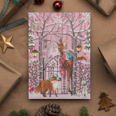 冬の森林|休日|の挨拶状 シーズンカード