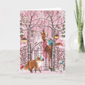 冬の森林|休日|の挨拶状 シーズンカード (正面)