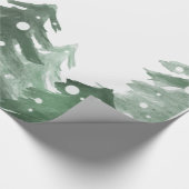 冬の森林、森林雪 ラッピングペーパー (角)