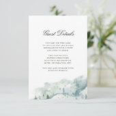 冬の森林|結婚のゲストの詳細 エンクロージャーカード (スタンド正面)