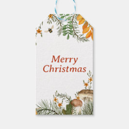 冬の森素朴のキノコのメリークリスマス ギフトタグ
