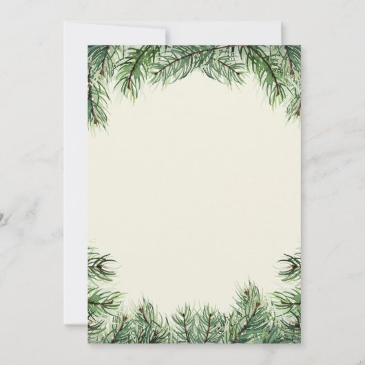 冬の森素朴松コーンリハーサルディナー 招待状 (裏面)