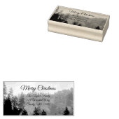 冬の森素朴霜メリークリスマスホリデー ラバースタンプ (押印)