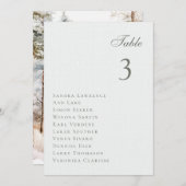 冬の森結婚のテーブル席カード 招待状 (正面/裏面)