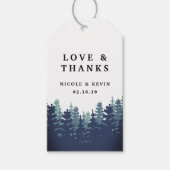 冬の森結婚の感謝 ギフトタグ (正面)