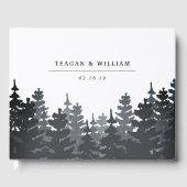 冬の森結婚の ゲストブック (正面)