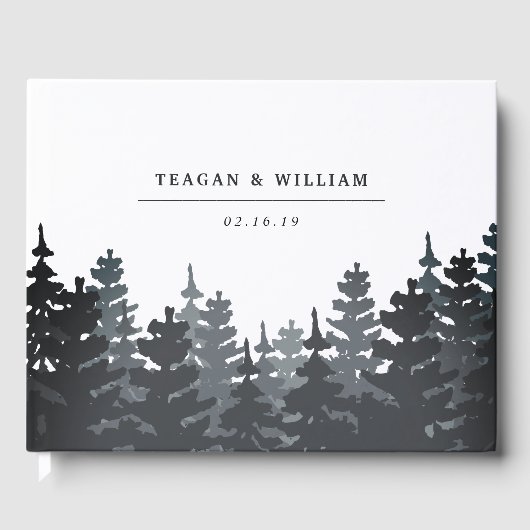 冬の森結婚の ゲストブック (正面)