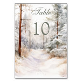 冬の森結婚の テーブルナンバー (裏面)