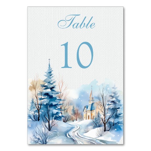 冬の森結婚教会 テーブルナンバー (裏面)