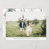 冬の森 |お祝いの写真 シーズンカード (正面/裏面)