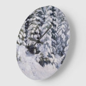 冬の森 | アレクサンダーボリソフ ラージ壁時計 (傾斜)