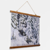 冬の森 | アレクサンダーボリソフ 吊り下げ型タペストリー (傾斜あり)