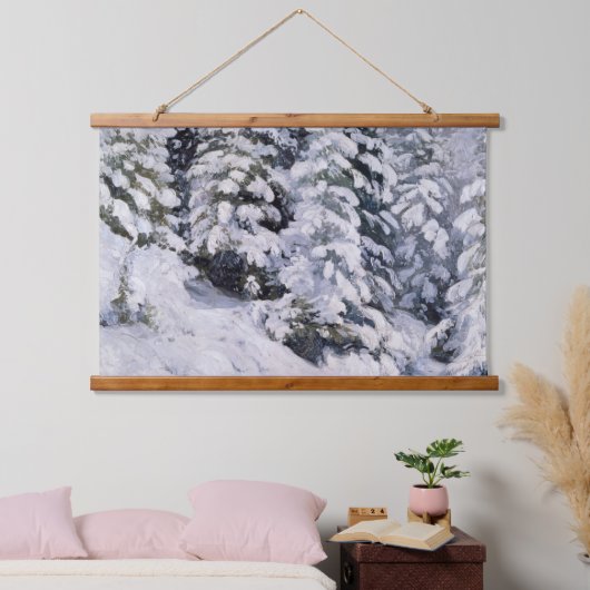 冬の森 | アレクサンダーボリソフ 吊り下げ型タペストリー (寝室)