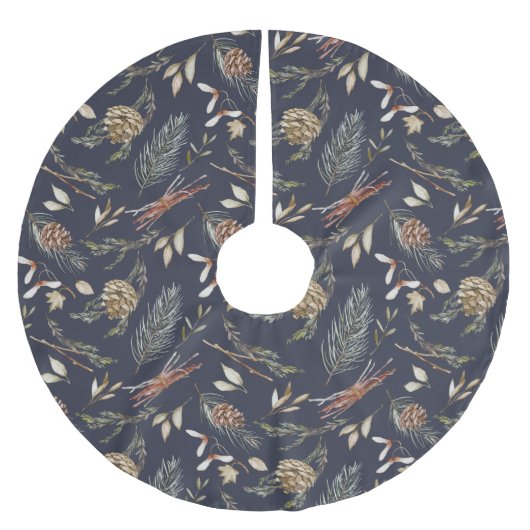 冬の森:エレガント木のスカート» ブラッシュドポリエステルツリースカート (正面)