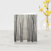 冬の森 カード (黄色い花)