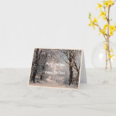 冬の森 カード (黄色い花)