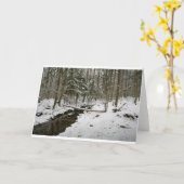 冬の森 カード (黄色い花)