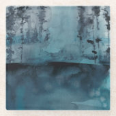 冬の森 ガラスコースター (正面)