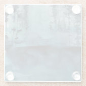 冬の森 ガラスコースター (裏面)