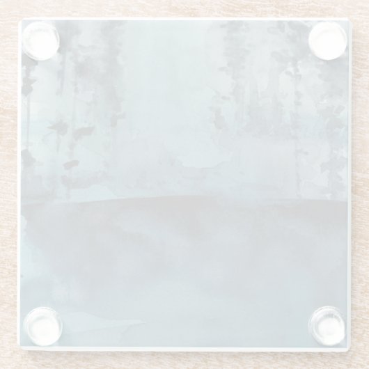 冬の森 ガラスコースター (裏面)