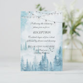 冬の森, ストリングライト, 結婚式の披露宴 招待状 (スタンド正面)