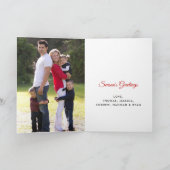 冬の森"ハッピーホリデー"フェスティバルクリスマス シーズンカード (内部)