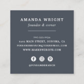 冬の森 |パインツリーロゴ スクエア名刺 (裏面)