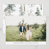 冬の森 | ホリデーシーズンの喜び シーズンカード (正面/裏面)