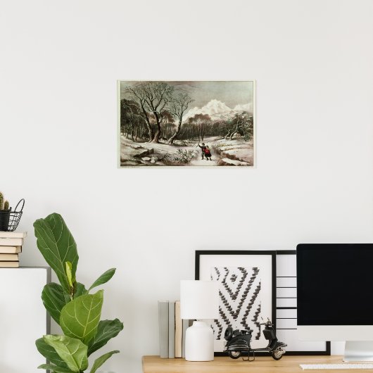 冬の森 ポスター (ホームオフィス)