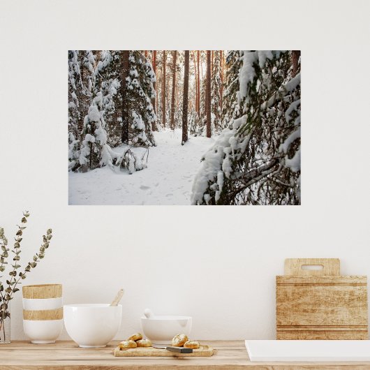冬の森 ポスター (キッチン)