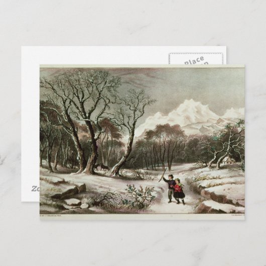 冬の森 ポストカード (正面/裏面)