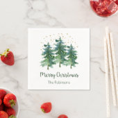 冬の森 メリークリスマス ナプキン スタンダードカクテルナプキン (インサイチュ)