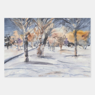 冬の森 ラッピングペーパーシート