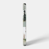 冬の森: 手描きのグリーンブラー iPhoneケース (左側面)