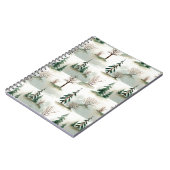 冬の森:手描き緑ぼやけ ノートブック (左側)