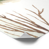 冬の森：手描き緑ぼやけ ポスター (角)