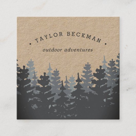 冬の森 | Kraft スクエア名刺 (正面)