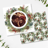 冬の植物のクリスマスの写真 シーズンカード