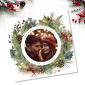 冬の植物のクリスマスの写真 シーズンカード