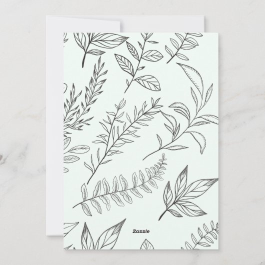 冬の植物の愛と喜びのスクリプト写真の休日 シーズンカード (裏面)