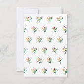 冬の植物の水の色ホリーベリークリスマス 案内状 (裏面)