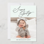 冬の植物の緑の季節の挨拶の写真 シーズンカード (正面)