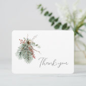 冬の植物の花束 サンキューカード (スタンド正面)