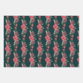 冬の植物の豊かなエレガント葉 ラッピングペーパーシート (正面)