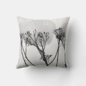 冬の植物の雪の投げクッション クッション (裏面)